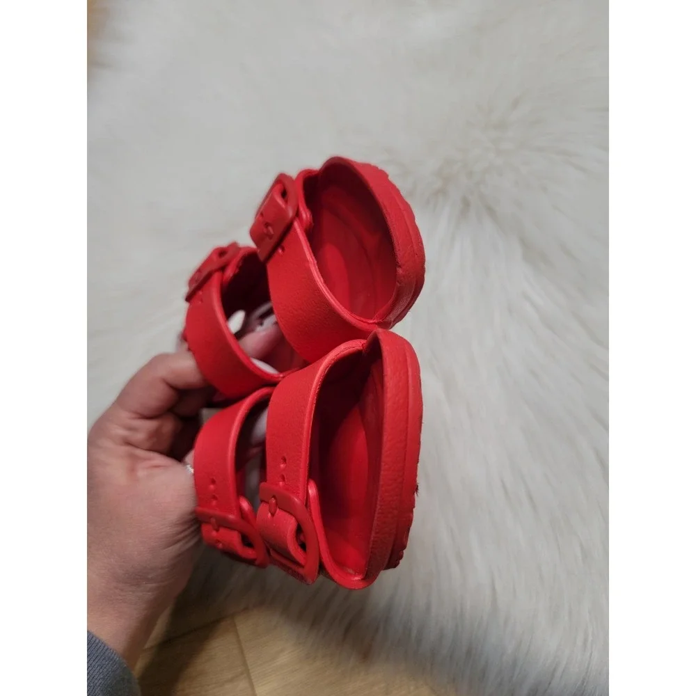 Birkenstock Eva Milano Essential Sandals Toddler Size 26 US Size 8c Red Kids